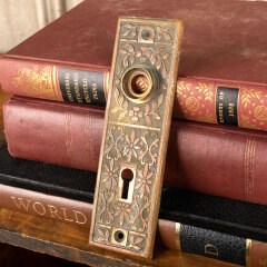 #45330 - Antique&nbsp;Lockwood&nbsp;Doorknob&nbsp;Backplate&nbsp;image