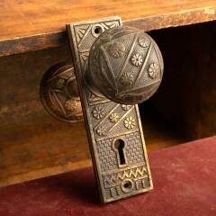 #45358 - Antique&nbsp;F&nbsp;C&nbsp;Linde&nbsp;Doorknob&nbsp;Set&nbsp;image
