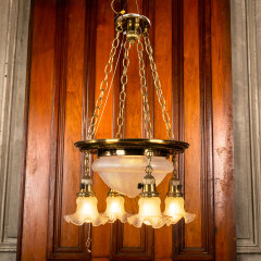 #45383 - Salvaged&nbsp;Antique&nbsp;5&nbsp;Light&nbsp;Chandelier&nbsp;image