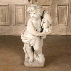 #45393 - Cast&nbsp;Concrete&nbsp;Spring&nbsp;Cherub&nbsp;Garden&nbsp;Statue&nbsp;image