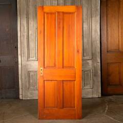 #45629 - 30x77&nbsp;Salvaged&nbsp;Antique&nbsp;4&nbsp;Panel&nbsp;Interior&nbsp;Door&nbsp;image