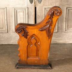 #45736 - Salvaged&nbsp;Carved&nbsp;Wood&nbsp;Church&nbsp;Pew&nbsp;End&nbsp;image