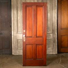 #45784 - 30x78&nbsp;Antique&nbsp;4&nbsp;Panel&nbsp;Wood&nbsp;Interior&nbsp;Door&nbsp;image
