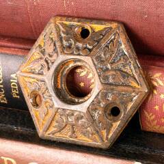 #45835 - Antique&nbsp;Ornate&nbsp;Cast&nbsp;Iron&nbsp;Doorknob&nbsp;Rosette&nbsp;image