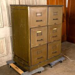 #45902 - Antique&nbsp;Metal&nbsp;6&nbsp;Drawer&nbsp;File&nbsp;Cabinet&nbsp;image