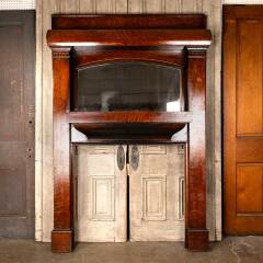 #45918 - Salvaged&nbsp;Antique&nbsp;Oak&nbsp;Fireplace&nbsp;Mantel&nbsp;image