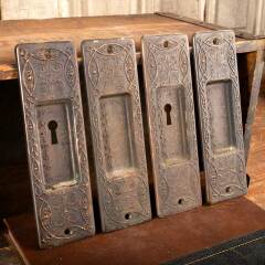 #46369 - Antique&nbsp;Ornate&nbsp;Pocket&nbsp;Door&nbsp;Pulls&nbsp;image