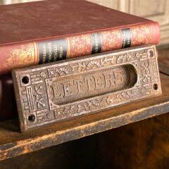 #46370 - Antique&nbsp;Victorian&nbsp;LETTERS&nbsp;Door&nbsp;Mail&nbsp;Slot&nbsp;image