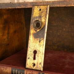 #46506 - Salvaged&nbsp;Pressed&nbsp;Metal&nbsp;Doorknob&nbsp;Backplate&nbsp;image