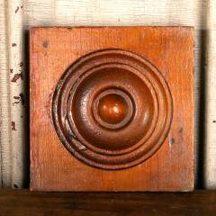 #46773 - Salvaged&nbsp;Antique&nbsp;Pine&nbsp;Rosette&nbsp;Trim&nbsp;Block&nbsp;image