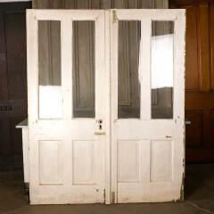 #46836 - 64x79&nbsp;Antique&nbsp;2&nbsp;Lite&nbsp;Wood&nbsp;Entry&nbsp;Doors&nbsp;image