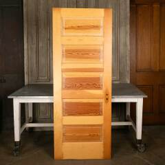 #47088 - 30x77&nbsp;Antique&nbsp;5&nbsp;Panel&nbsp;Pine&nbsp;Interior&nbsp;Door&nbsp;image