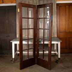 #47188 - 49x81&nbsp;Antique&nbsp;Oak&nbsp;10&nbsp;Lite&nbsp;French&nbsp;Doors&nbsp;image
