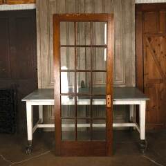 #47189 - 33x79&nbsp;Antique&nbsp;Oak&nbsp;15&nbsp;Lite&nbsp;French&nbsp;Door&nbsp;image