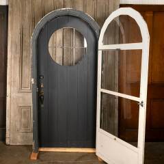 #47226 - Antique&nbsp;Arched&nbsp;Top&nbsp;Wood&nbsp;Entry&nbsp;Door&nbsp;image