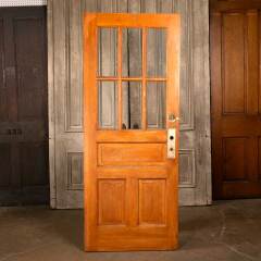 #47229 - 32x79&nbsp;Antique&nbsp;6&nbsp;Lite&nbsp;Wood&nbsp;Entry&nbsp;Door&nbsp;image