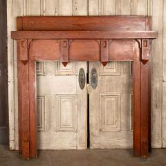 #47288 - 60x62&nbsp;Antique&nbsp;Wood&nbsp;Fireplace&nbsp;Mantel&nbsp;image