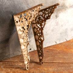 #47348 - Antique&nbsp;Ornate&nbsp;Cast&nbsp;Iron&nbsp;Shelf&nbsp;Brackets&nbsp;Pair&nbsp;image