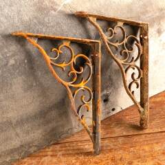 #47350 - Antique&nbsp;Ornate&nbsp;Cast&nbsp;Iron&nbsp;Shelf&nbsp;Brackets&nbsp;image