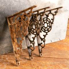 #47375 - Antique&nbsp;Ornate&nbsp;Cast&nbsp;Iron&nbsp;Shelf&nbsp;Bracket&nbsp;Set&nbsp;image