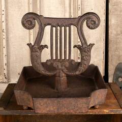 #47512 - Antique&nbsp;Victorian&nbsp;Cast&nbsp;Iron&nbsp;Lyre&nbsp;Boot&nbsp;Scraper&nbsp;image