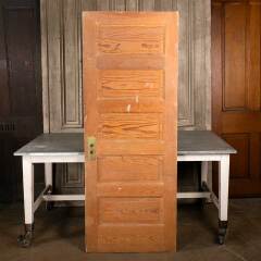 #47523 - 30x77&nbsp;Antique&nbsp;5&nbsp;Panel&nbsp;Pine&nbsp;Interior&nbsp;Door&nbsp;image