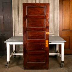 #47524 - 30x76&nbsp;Antique&nbsp;5&nbsp;Panel&nbsp;Pine&nbsp;Interior&nbsp;Door&nbsp;image