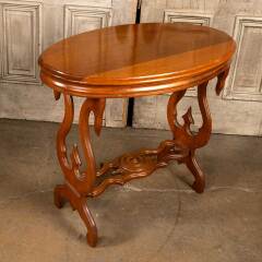 #47531 - Antique&nbsp;Victorian&nbsp;Oval&nbsp;Walnut&nbsp;Parlor&nbsp;Table&nbsp;image