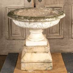 #47551 - Concrete&nbsp;Garden&nbsp;Planter&nbsp;Urn&nbsp;&&nbsp;Pedestal&nbsp;Base&nbsp;image