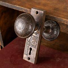 #47628 - Antique&nbsp;Cast&nbsp;Iron&nbsp;Lockwood&nbsp;Door&nbsp;Hardware&nbsp;image