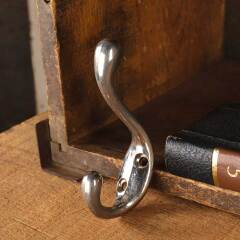 #47630 - Salvaged&nbsp;Chrome&nbsp;Wall&nbsp;Mount&nbsp;Hat/Coat&nbsp;Hook&nbsp;image