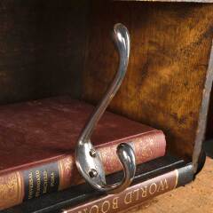 #47631 - Salvaged&nbsp;Chrome&nbsp;Wall&nbsp;Mount&nbsp;Hat/Coat&nbsp;Hook&nbsp;image
