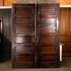 #47786 - 65x90&nbsp;Antique&nbsp;6&nbsp;Panel&nbsp;Pine&nbsp;Pocket&nbsp;Doors&nbsp;image