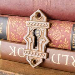 #47820 - Antique&nbsp;Ornate&nbsp;Bronze&nbsp;Keyhole&nbsp;Escutcheon&nbsp;image