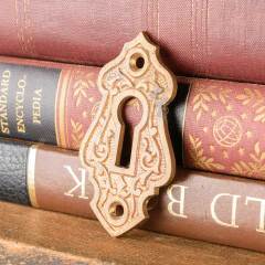 #47821 - Antique&nbsp;Ornate&nbsp;Bronze&nbsp;Keyhole&nbsp;Escutcheon&nbsp;image