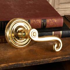 #47847 - Salvaged&nbsp;Polished&nbsp;Brass&nbsp;Dummy&nbsp;Lever&nbsp;Handle&nbsp;image