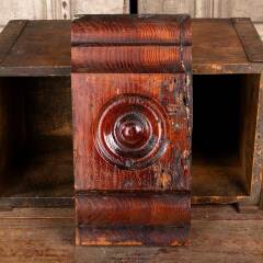 #47865 - Salvaged&nbsp;Antique&nbsp;Wood&nbsp;Rosette&nbsp;Trim&nbsp;Block&nbsp;image