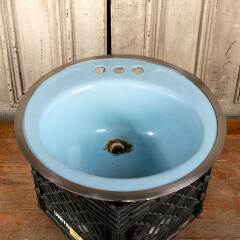 #47908 - Vintage&nbsp;Blue&nbsp;Round&nbsp;Drop-In&nbsp;Bathroom&nbsp;Sink&nbsp;image