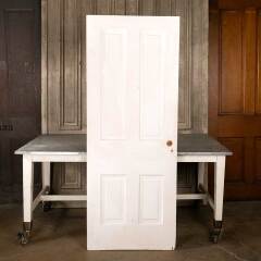 #47970 - 30x77&nbsp;Antique&nbsp;4&nbsp;Panel&nbsp;Wood&nbsp;Interior&nbsp;Door&nbsp;image