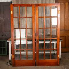 #47973 - 60x79&nbsp;Antique&nbsp;15&nbsp;Lite&nbsp;Interior&nbsp;French&nbsp;Doors&nbsp;image