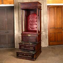 #48100 - Salvaged&nbsp;Wood&nbsp;Shoeshine&nbsp;Stand&nbsp;Booth&nbsp;Chair&nbsp;image