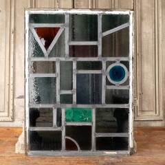 #48130 - 23x31&nbsp;Vintage&nbsp;Stained&nbsp;Glass&nbsp;Window&nbsp;Panel&nbsp;image