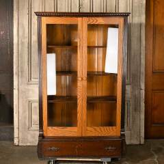 #48156 - Antique&nbsp;Oak&nbsp;Two&nbsp;Door&nbsp;Bookcase&nbsp;image
