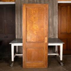 #48169 - 33x83&nbsp;Antique&nbsp;2&nbsp;Panel&nbsp;Oak&nbsp;Pocket&nbsp;Door&nbsp;image