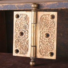 #48249 - Antique&nbsp;Ornate&nbsp;Bronze&nbsp;Door&nbsp;Hinge&nbsp;Hardware&nbsp;image