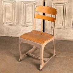 #48373 - Vintage&nbsp;Wood&nbsp;&&nbsp;Metal&nbsp;Child's&nbsp;School&nbsp;Chair&nbsp;image