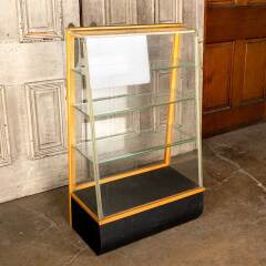 #48398 - Antique&nbsp;Slant&nbsp;Front&nbsp;Glass&nbsp;Display&nbsp;Cabinet&nbsp;image