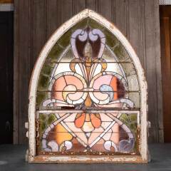 #48409 - Antique&nbsp;Pointed&nbsp;Arch&nbsp;Stained&nbsp;Glass&nbsp;Window&nbsp;image