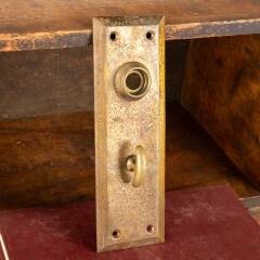 #48429 - Antique&nbsp;Doorknob&nbsp;Backplate&nbsp;w/&nbsp;Thumb&nbsp;Turn&nbsp;image