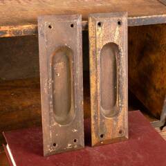 #48476 - Salvaged&nbsp;Antique&nbsp;Metal&nbsp;Pocket&nbsp;Door&nbsp;Pulls&nbsp;image